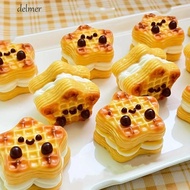 DELMER Slow Rising Cake Toy, Creative Rising Star Waffle Squishy, Simulation 6KDD