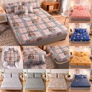 【Ready Stock】 Quilted sheets Single/Queen/King Mattress Topper Cotton Fabric Mattress Protector Thicken Fitted Bedsheet bed sheet Getah keliling Cadar