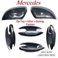 Carbon Mirror Door Handle Cover for Mercedes W254 X254 GLC 200 300 2023 2024 2025 (new version) Acce