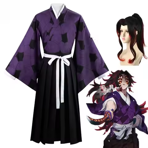 2026 Anime Character Kokushibo and Kyojuro Rengoku's Cosplay Costumes, Cosplay Wigs, Haori Kimono, H