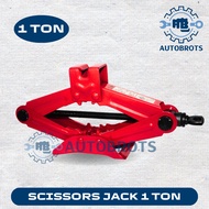 MERAH TW 1 Ton Red Bridge Jack Scissors Jack 1 Ton Black Box