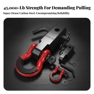 Tow Hitch Receiver with Shackle Secure Hitch Receiver with Shackle Hardware Heavy Duty Rugged for Tr