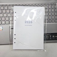 2026 Diary Planner A5 Organizer Loose Leaf Refill 2026 Executive Notebook Text 6"O" Ring Diary Refil