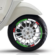 Motorcycle Wheel Sticker Waterproof Hub Decal Rim Stripe Tape 12inch For Vespa Primavera Sprint 50 1