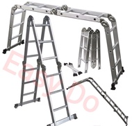 12/16/20 Steps Multi purpose High Quality Aluminium Foldable LADDER Heavy Duty TANGGA Lipat Besi