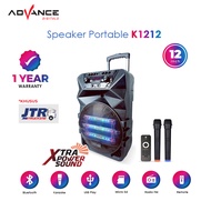 Speaker Bluetooth Advance K1212  Portable 12 inch Free Mic Wireless