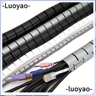 LUOYAO Storage Pipe Spiral Wire Wrap Tube 2m  5m Cord Protector