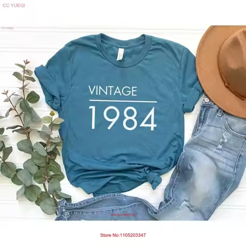 Vintage 1984 T Shirt 38th Birthday 39th Born In Retro vintage Washed streetwear Breathable Versatile