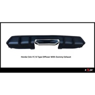 Honda Civic FC Si Type Rear Diffuser Si Design Diffuser with Dummy Exhaust