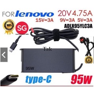 95W USB Type-C Lenovo Legion Y740S Yoga Slim 7 Pro ideapad 5 - 15 14 4.75A 3A ADLX95YLC3A AC ADAPTER