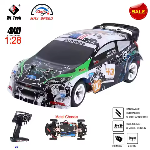 WLtoys K989 1:28 4WD 2.4G Mini RC Racing Car High Speed Off-Road Remote Control Drift Toys Alloy Veh