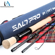 Maximumcatch Saltpro Saltwater Fly Rod 8/9/10wt 9ft Fast Action 30t+40t Sk Carbo Fly Fishing Rod 4 B