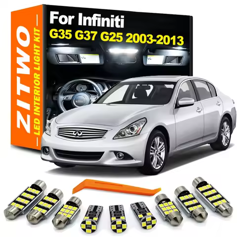 ZITWO LED Interior Light Door Plate Bulb Kit For Infiniti G25 G35 G37 G37S Sedan Coupe Cabrio 2003- 
