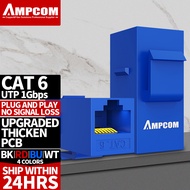 AMPCOM Keystone Coupler แจ็คCat6 RJ45 Inline Coupler แจ็ค KeystoneRJ45 Cat6ตรง Keystone โมดูล Adapte
