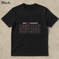 2025 F1 Calendar Racing Track Design Summer Short Sleeve Tshirt