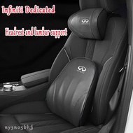 For Infiniti Car Headrest Pillow Neck Pillow Memory Foam Leather Lumbar Pillow Car Lumbar Back Support Pillow