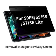 Magnetic Privacy Screen Protector For Samsung Galaxy Tab S6 Lite 10.4 S9 FE/S9 S8 S7 A9 Plus 11 Inch  ​Mode Removable Screen Protector Anti-Glare Anti-Spy Bubble Free