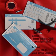 Blue Airplane Boarding Pass Theme Wedding Invitation Uk 20x20 Design Depends On Buyer's Request
