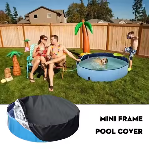 Mini Frame Pool Cover Round Foldable Pet Bath Pool Protection Rainproof Sun Cover Pool Accessories D
