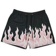 KINETIC Men's Sports Shorts Black "Flame" Quick Dry Breathable Basketball Fitness Running Logo Embro