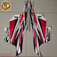 (ORI) striping honda supra x 125 2013 hitam merah kualitas original