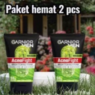 paket hemat garnier acne fight facial wash wasabi 2 pcs