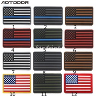 Taiwan Aqi Welfare · American Flag PVC Blue Line Army Tactical Morale Rubber Patch Clothes Decal Bad