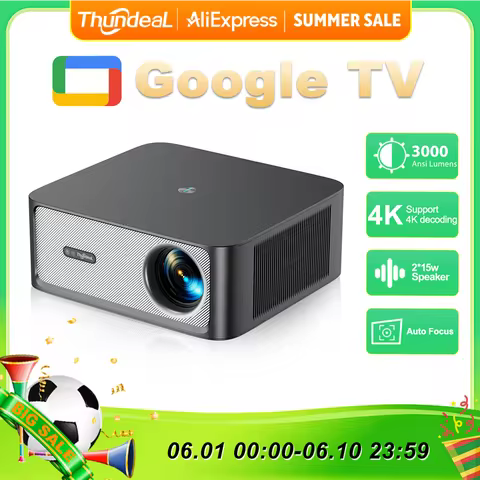 ThundeaL TD98Pro ATV Full HD 1080P Projector TD98 Pro Google Official Android TV ATV 4K Video WiFi T