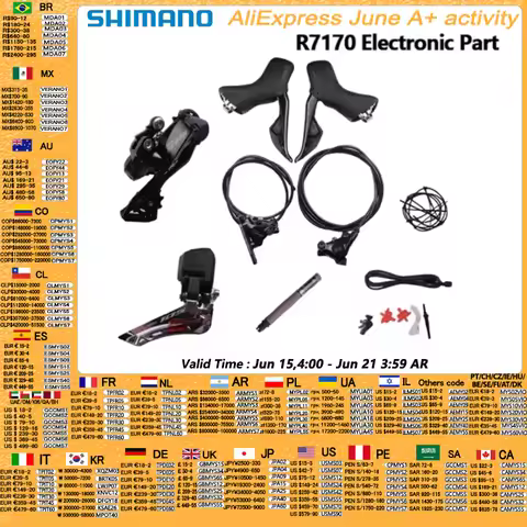 Shimano 105 R7170 Electronic Part Groupset FD R7150 2x12s RD-R7150 Battery DN300 Road Bicycle Di2 R7