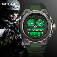 SANDA Men's Watch 5ATM Waterproof Military Sports Watch 6024
