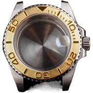 Watch Case for NH35/36 Movement 316L Stainless Steel Sapphire Crystal Magnifier 40mm Gold Steel Beze