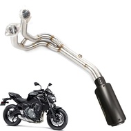 Motorcycle Exhaust Full System Middle Pipe Stainless Steel 51mm Fit For Kawasaki Z650 Z 650 NINJA650