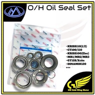 NOK MODENAS OVERHAUL O/H OIL SEAL SET KRISS110 KRISS100 MR1 MR2 MR3 GT128 XCITE DINAMIK CT100 CT110 