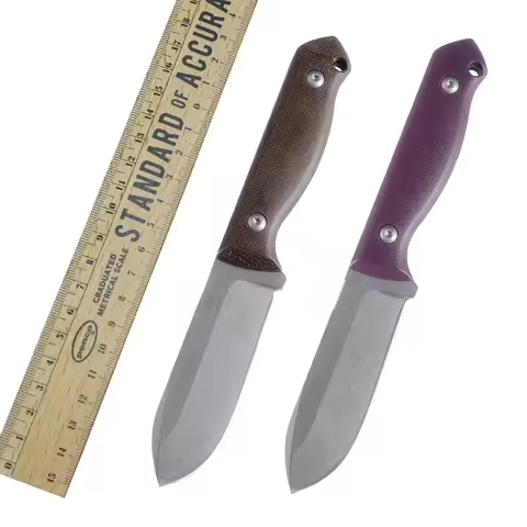 Fixed blade knife with 14C28N steel blade and G10 handle, ideal for camping, hiking, outdoor activit