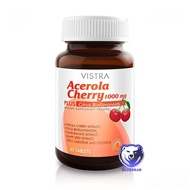 Vistra Acerola Cherry Vitamin C วิสทร้า อะเซโรล่าเชอร์รี่ วิตามินซี 1000 mg 45 เม็ด (ผลิตภัณฑ์เสริมอาหาร)