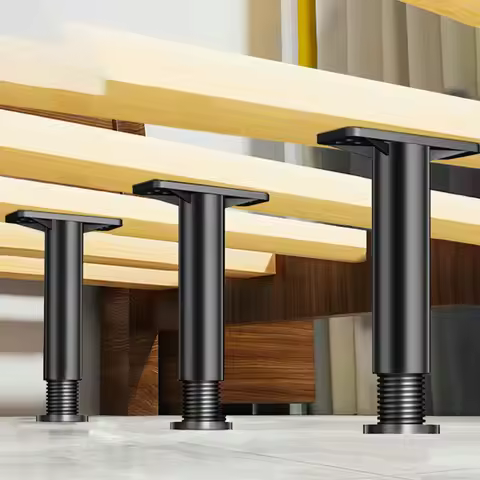 18-37cm Adjustable Telescopic Furniture Heightening Bracket Bed Beam Support Telescopic Table Legs F