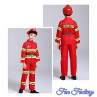 Malaysia Ready Stock🔥Occupation Uniform Bomba Fire Fighter Kids Unisex Costume Set 儿童消防员职业制服套装