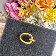 Hermes 中古金色扭結絲巾環絲巾扣