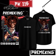 T shirt Baju Lelaki Anime Cotton Premium 100% T shirt Lelaki Short Sleeve Round Neck 200gsm Ready St
