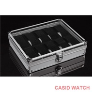 quartz watch ⊕✢℡Aluminium / PU Leather Watch Case Box 6 10 12 20 24 Slot
