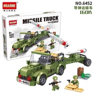 Hengsanhe 4 Military Missile Transporter Assembled Small Particles Educational Children DIY Building