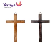 15cm Teak Wood Christian Hanging Cross Spiritual Hanging Cross Wall Cross Display Without Corpus