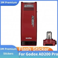 AD200 PRO Decal Vinyl Balut Filem Poket Flash Pelindung Pelekat Pelindung Kot untuk Godox AD200PRO A