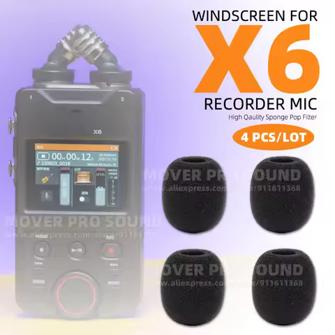 4PCS/LOT For TASCAM X6 X 6 Recorder Windshield Pop Filter Microphone Dustproof Windscreen Foam Spong