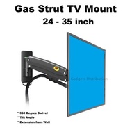 North Bayou NB F425 27 to 45 Inch Gas Strut TV Monitor TIlt Swivel Wall Bracket Holder Mount 2428.1