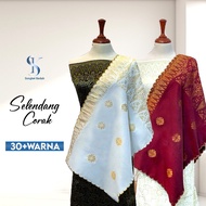 SELENDANG BER CORAK 22 WARNA COTTON 100% selendang songket  selendang baju kurung  raya 2025