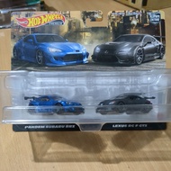 Hot wheels premium car culture 2 pack Pandem Subaru BRZ / Lexus rc f gt3 car