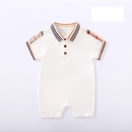 British Style Newborn Bodysuit Summer Short Sleeve Baby Clothes Handsome Gentleman Romper Boy Baby R