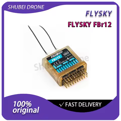FLYSKY Fusi FBr12 Enhanced Receiver 12CH Dual Antennas AFHDS 3 Waterproof PPX7 for PL18 EL18 NB4 NB4