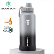 ECOTECH 32oz Grey&Black Gradient Thermos 304 Stainless Steel Liner Water Bottle Thermos